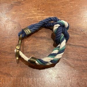 KJP triton knot bracelet 7.5 “, navy/white/green